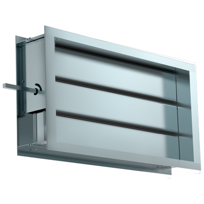 DRr 500х300 воздушный клапан с подставкой под электропривод