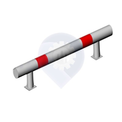 Колесоотбойник металлический КМ-2000/76х2,5 Прямой на двух фланцевых опорах