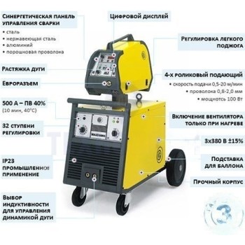 Сварочный полуавтомат MAXI 4005 с механизмом подачи проволоки ES 5 Сварочный полуавтомат MAXI 4005 с механизмом подачи проволоки ES 5