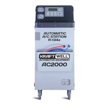 Станция для заправки автокондиционеров KraftWell AC2000, автоматическая, 120 л/мин
