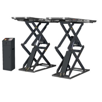 Подъемник автомобильный ножничный 3,5 тонны KraftWell KRW350SF/220, электрогидравлический, 220В