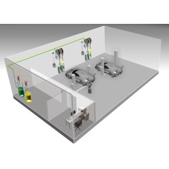 Автоматизированная стационарная cистема раздачи и учета масла, на 2 масла, 2 поста HPMCO-04-2