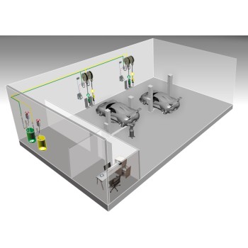 Автоматизированная стационарная cистема раздачи и учета масла, на 2 масла, 2 поста HPMCO-04-2