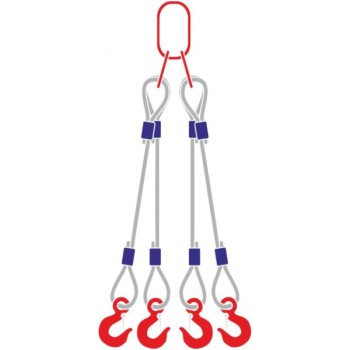 Строп канатный с 4 крюками 40Тх7М