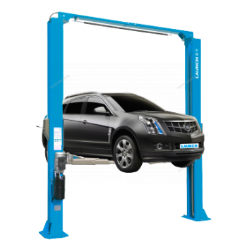 Подъемник 380V 2х стоечный с верхней синхр. г/п 4т, удлин. лапы, 3 секц., H=4150мм (синий)