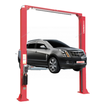 Подъемник 380V 2х стоечный с верхней синхр. г/п 4т, удлин. лапы, 3 секц., H=4150мм (красный)