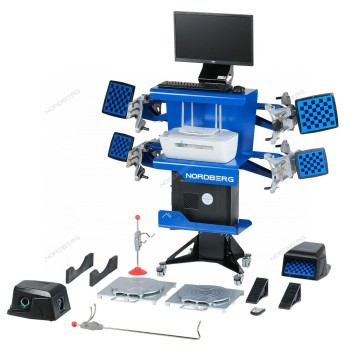 Стенд сход-развал 3D модель  настенный (без колонны) с поворотным механизмом NORDBERG C802-СA