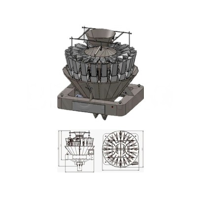 Весовой дозатор мультиголовочный фасовочный (гладкая поверхность) JW-A20