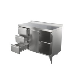 Стол АТЕСИ СТ-С-1-1200.700-02-Р-3Л (СТ-3/1200/700 с ящиками)