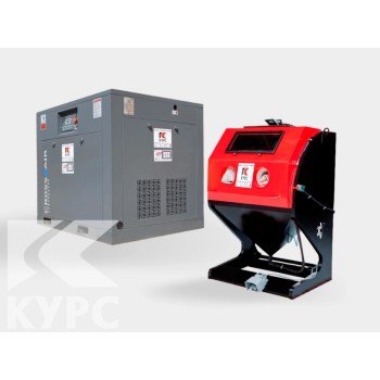 Пескоструйная камера КСО-130 напорного типа + компрессор