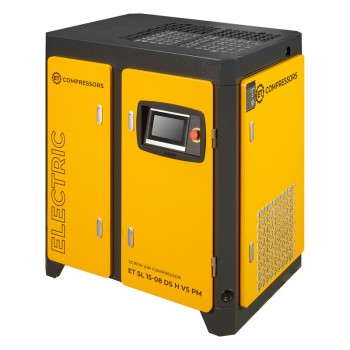 Винтовой компрессор ET-Compressors ET SL 22-10 DS H VS PM (IP65) двухступенчатый с частотным регулированием производительности и двигателем с постоянными магнитами Винтовой компрессор ET-Compressors ET SL 22-10 DS H VS PM (IP65) двухступенчатый с частотным регулированием производительности и двигателем с постоянными магнитами