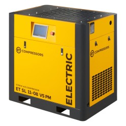 Винтовой компрессор ET-Compressors SL 11-08 VS PM (IP55) с частотным регулированием производительности и двигателем на постоянных магнитах