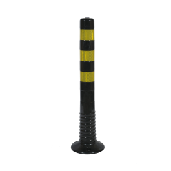 Столбик гибкий черный 750 мм c круглым основанием и комплектом крепления