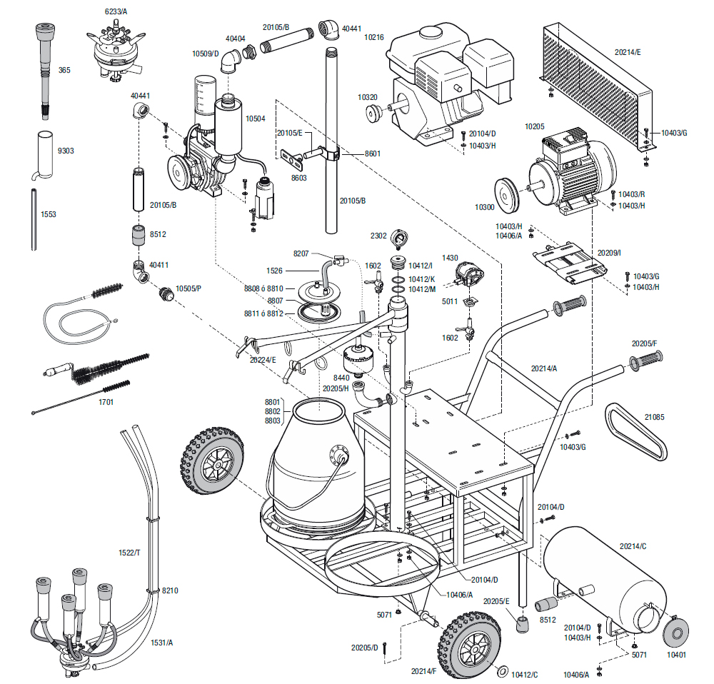 Схема доильного аппарата Flaco Castilla 1